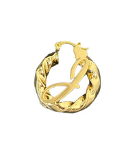 Load image into Gallery viewer, TWIST HOOP INITIAL
