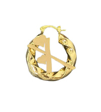 Load image into Gallery viewer, TWIST HOOP INITIAL
