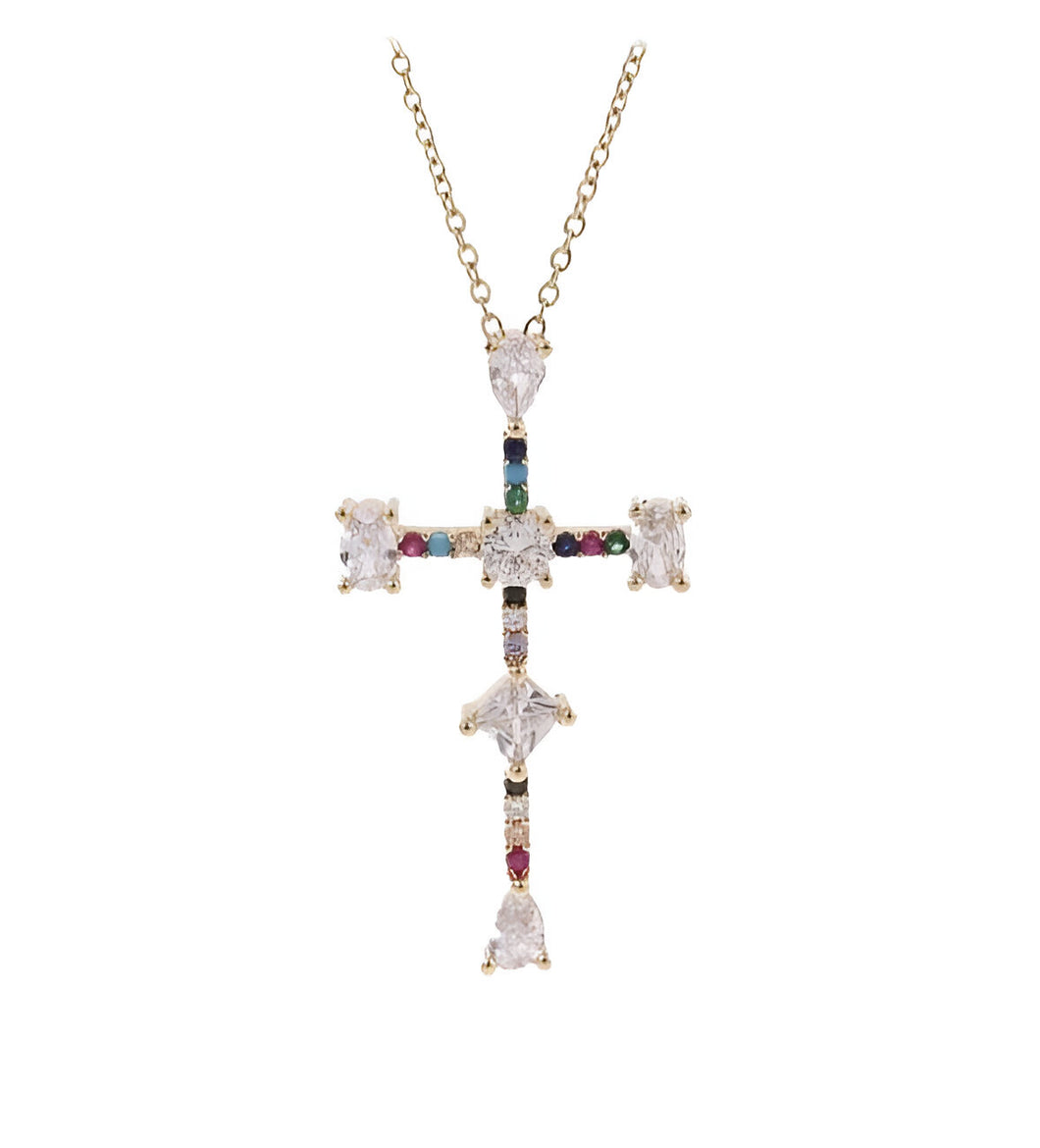 STAINED DIAMOND CROSS