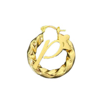 Load image into Gallery viewer, TWIST HOOP INITIAL
