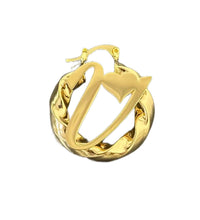 Load image into Gallery viewer, TWIST HOOP INITIAL

