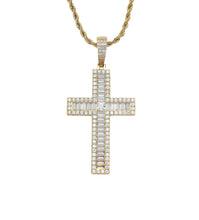 Load image into Gallery viewer, BAGUETTE DIAMOND CROSS
