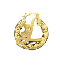 Load image into Gallery viewer, TWIST HOOP INITIAL
