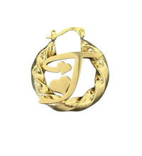 Load image into Gallery viewer, TWIST HOOP INITIAL
